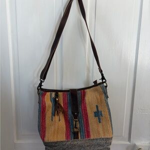 Myra Bag Colorful Striped Shoulder Bag